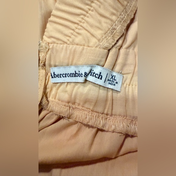 Abercrombie & Fitch Ruffled Plunge V-Neck Tiered Mini Dress Orange XL summer - Picture 10 of 11